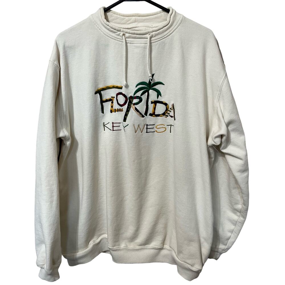 Youth Collection Key West Florida Sweatshirt Sz Large Oversized Embroidered